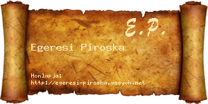 Egeresi Piroska névjegykártya