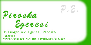 piroska egeresi business card